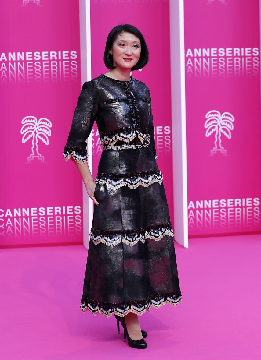 La presidenta de Canneseries, Fleur Pellerin, a su llegada a la apertura del festival, que premia en Cannes las mejores series de televisión. 
