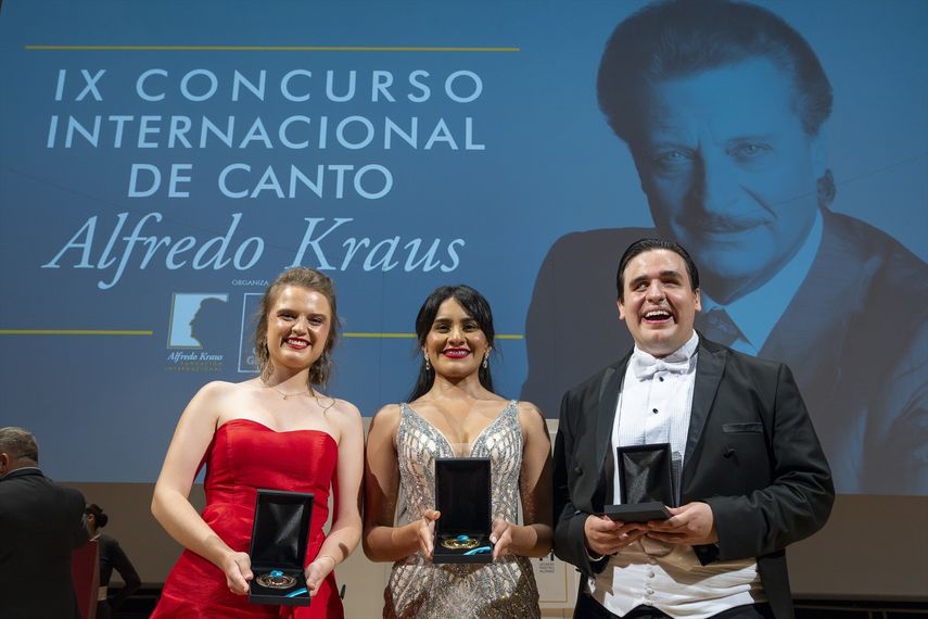 Premiados en el IX Concurso Internacional de Canto Alfredo Kraus. La soprano venezolana Génesis Moreno ganó el primer premio.