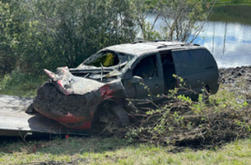 Camioneta hallada con los restos de una mujer en Florida.&nbsp;