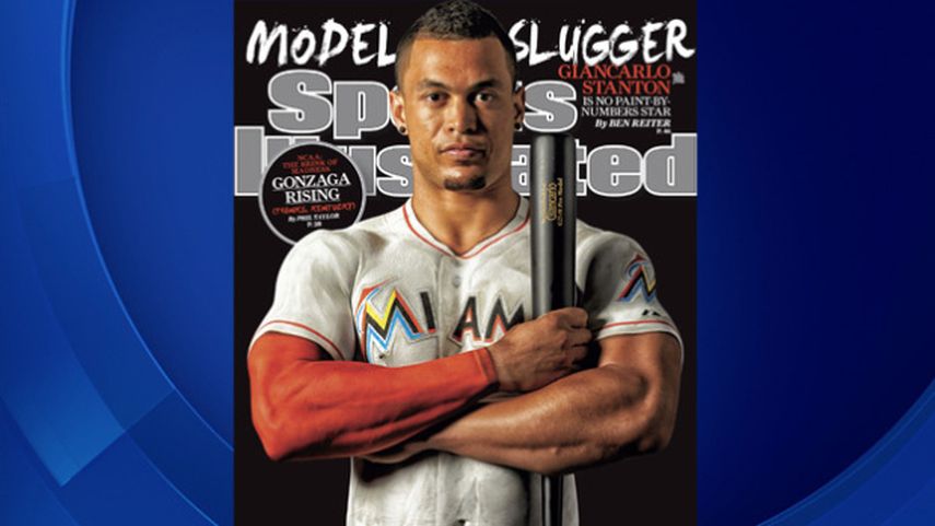A Stanton le dibujaron su uniforme para posar en la revista. (CORTESÍA)