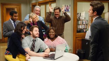 Escena de la serie&nbsp;Parks and Recreation.&nbsp;