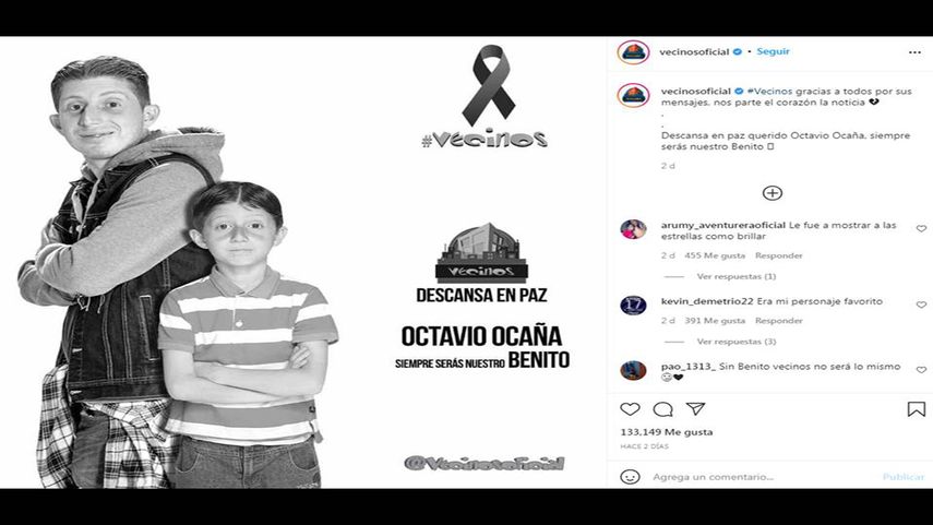 El actor Octavio Ocaña. Familia del artista rechaza investigación policial sobre su muerte.