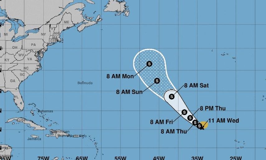 La tormenta tropical Gabrielle aún no representa ningún peligro.