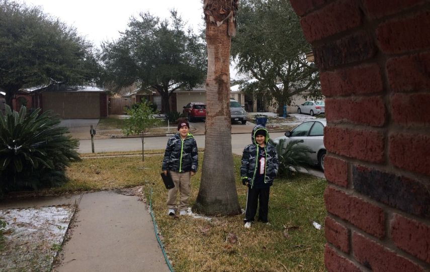 Para los niños las nevadas siempre son motivo de diversión.