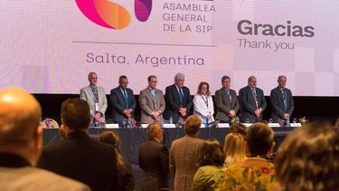 Vista parcial de una sesión de la Asamblea General de la SIP.