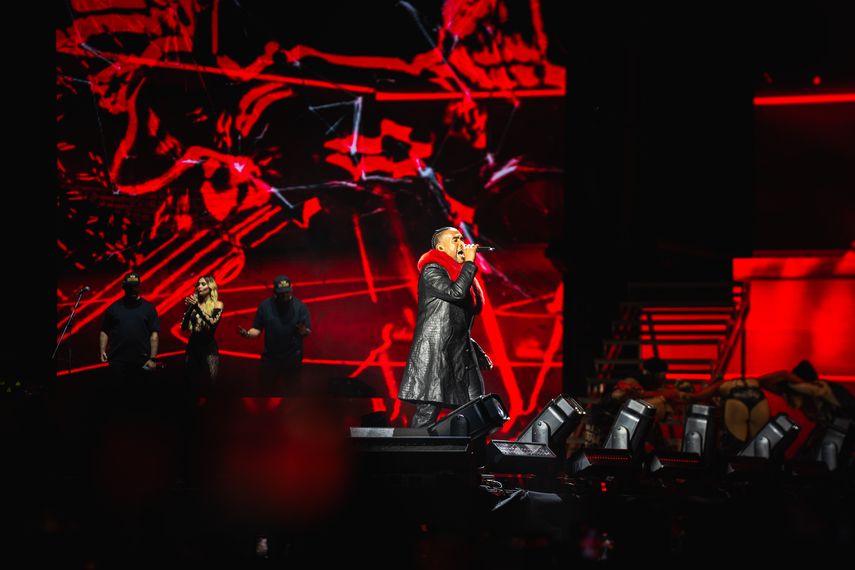 Don Omar presenta la gira Back to Reggaetón en Oaxaca, México, el 8 de marzo de 2025.