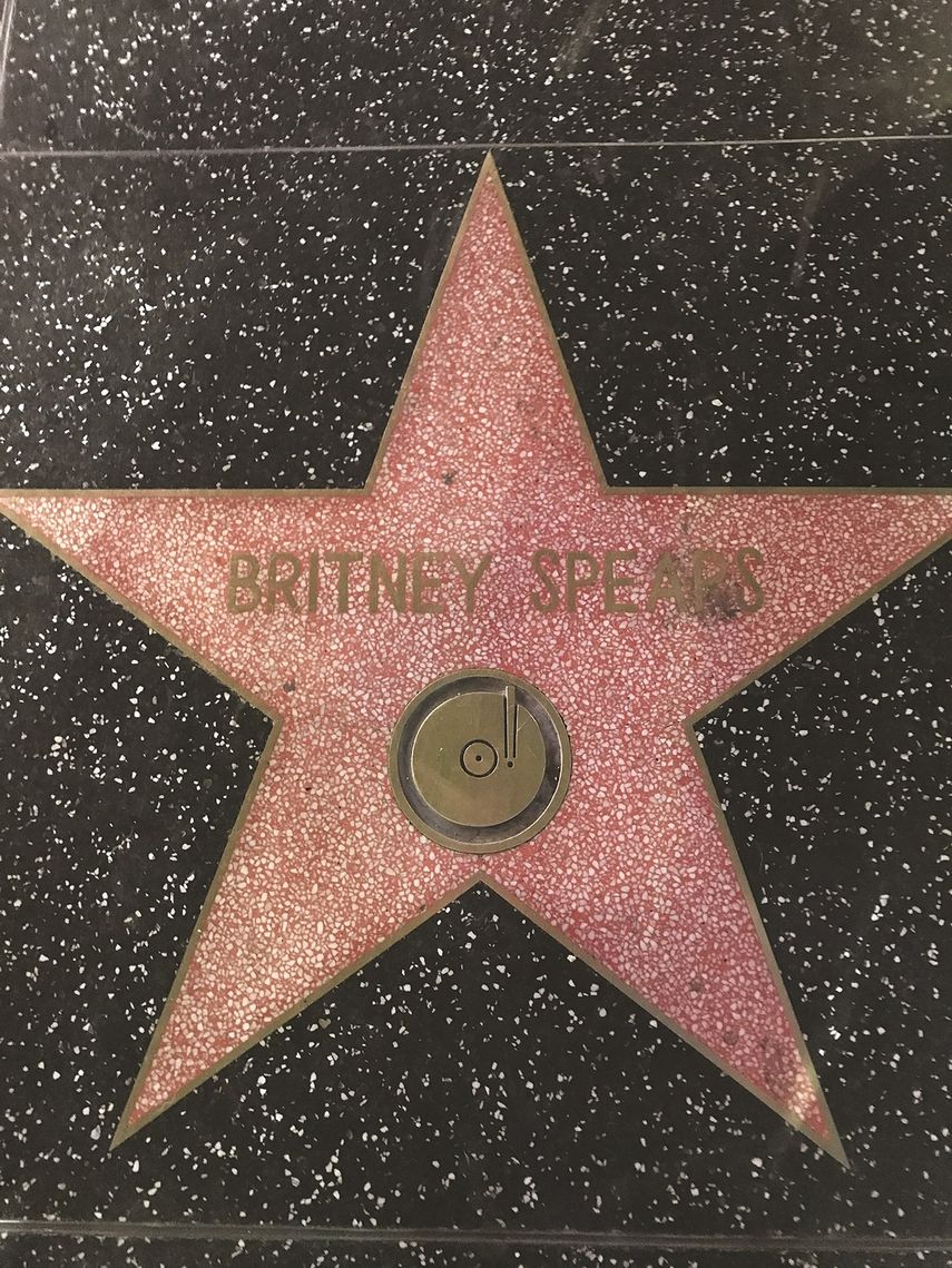 La estrella de la cantante Britney Spears en el Paseo de la Fama de Hollywood.&nbsp;