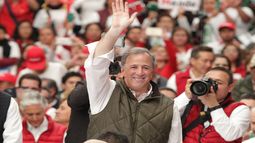 El candidato del Partido Revolucionario Institucional (PRI), José Antonio&nbsp;Meade, en el cierre de precampaña.&nbsp;