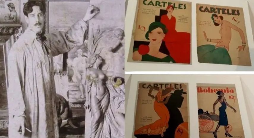 Jaime Valls y sus dibujos en revistas de la época.&nbsp;