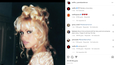 El documental de Netflix, Pamela, a love story, se pasea por varias etapas de la carrera de Pamela Anderson.