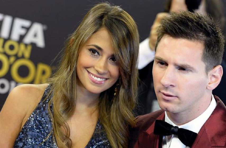 El jugador argentino &nbsp;Leonel Messi y su novia, Antonella Roccuzzo.
