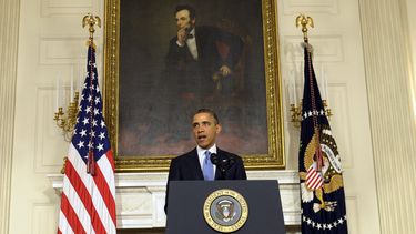 El presidente Barack Obama habla en el Comedor de Estado en la Casa Blanca, sobre el acuerdo con Irán. (AP)