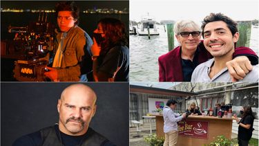 Collage con algunos de los actores y fotos del rodaje de la película Pan American, grabada en parte en Miami.&nbsp;