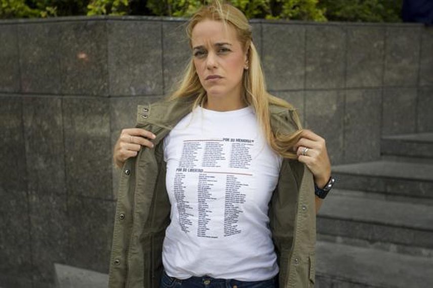 Lilian Tintori, esposa del opositor encarcelado Leopoldo López. (TWITTER) 
