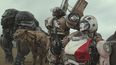Esta imagen proporcionada por Paramount Pictures muestra Optimus Primal, Cheetor, Wheeljack y Arcee en una escena del filme&nbsp;Transformers: Rise of the Beasts.&nbsp;
