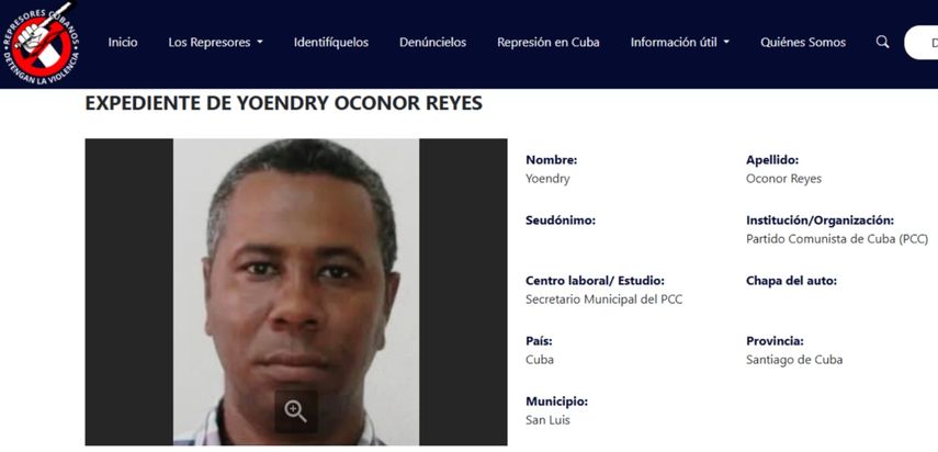 La Fundación para los Derechos Humanos en Cuba (FDHC) incluyó en la lista de represores cubanos Yoendri Oconor Reyes, Primer Secretario del Partido Comunista de Cuba&nbsp;