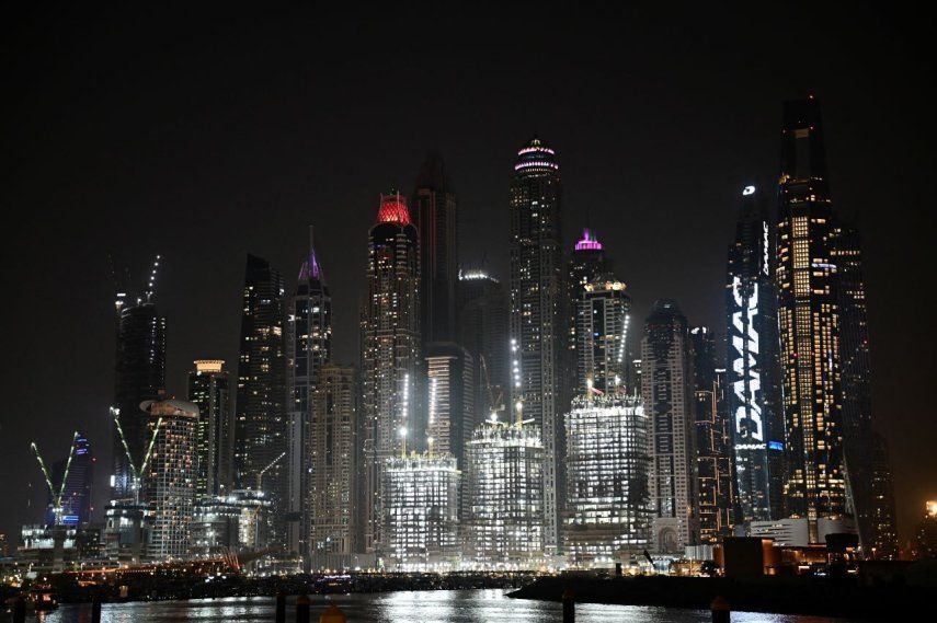 Una vista del exclusivo distrito de Dubai Marina en Dubái el 3 de marzo de 2026.