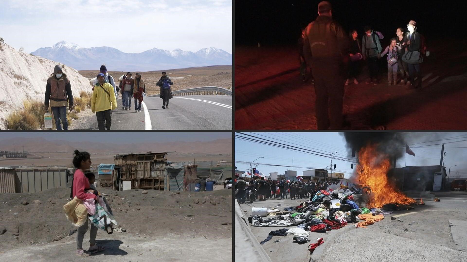 Venezolanos cruzan el desierto de Atacama con la esperanza de construir un futuro en Chile. Venezolanos cruzan el desierto de Atacama con la esperanza de construir un futuro en Chile.