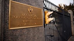 Entrada de la Embajada rusa en Washington DC, Estados Unidos.&nbsp;