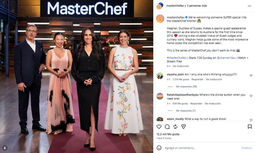 Meghan Markle en Masterchef Australia.
