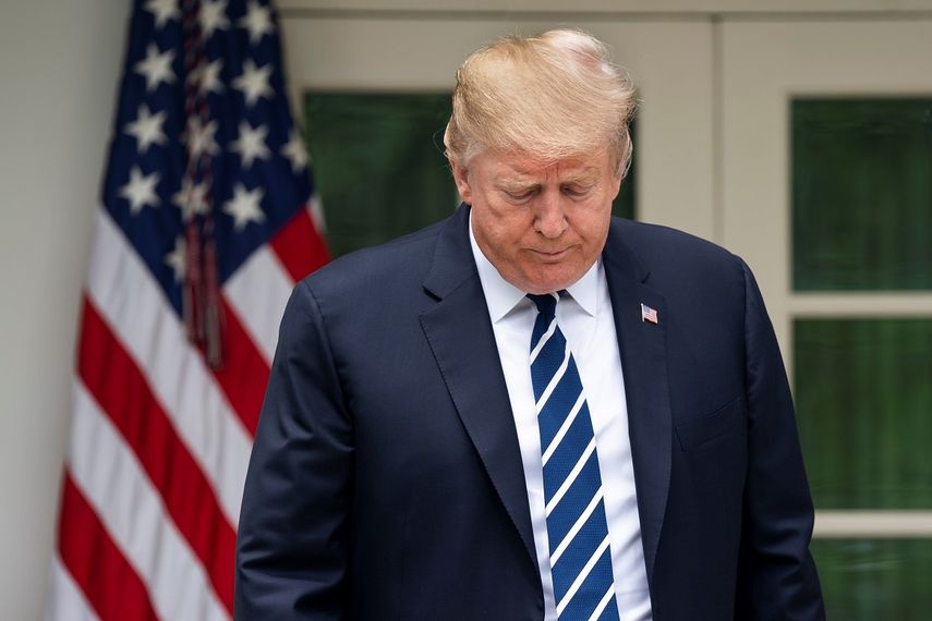 Donald Trump,&nbsp;presidente de EEUU, durante una rueda de prensa en la Casa Blanca, en Washington, el 22 de mayo de 2019.