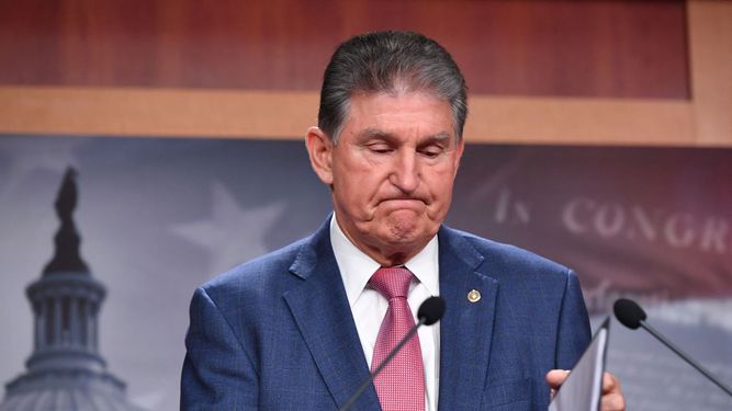 El senador demócrata Joe Manchin en el Congreso en Washington.&nbsp;