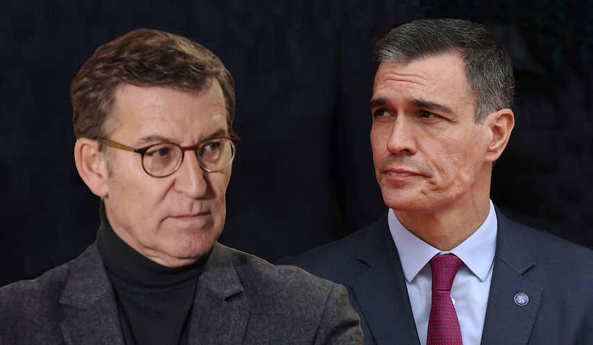 Feijóo y Sánchez, enfrentados por la presidencia y la amnistía.