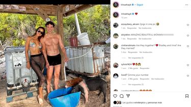 Irina Shayk y Bradley Cooper durante las vacaciones de verano.