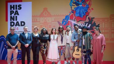 Presentación de la programación de Hispanidad 2024, en Real Casa de Correos, el 10 de julio del 2024 en Madrid. Manuel Turizo encabeza el festival.