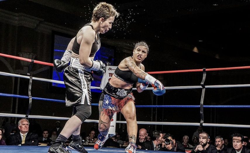 Con un potente derechazo, Melissa Hernández hace tambalear a la estadounidense Layla McCarter