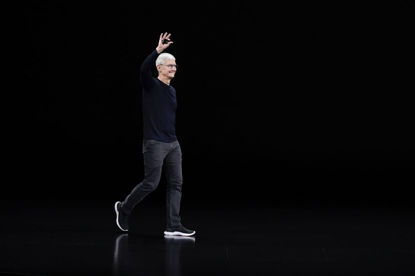 El CEO de Apple, Tim Cook, llega a un evento para anunciar nuevos productos el martes 10 de septiembre de 2019 en Cupertino, California.
