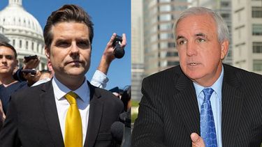 Los congresistas de Florida Matt Gaetz y Carlos Giménez.