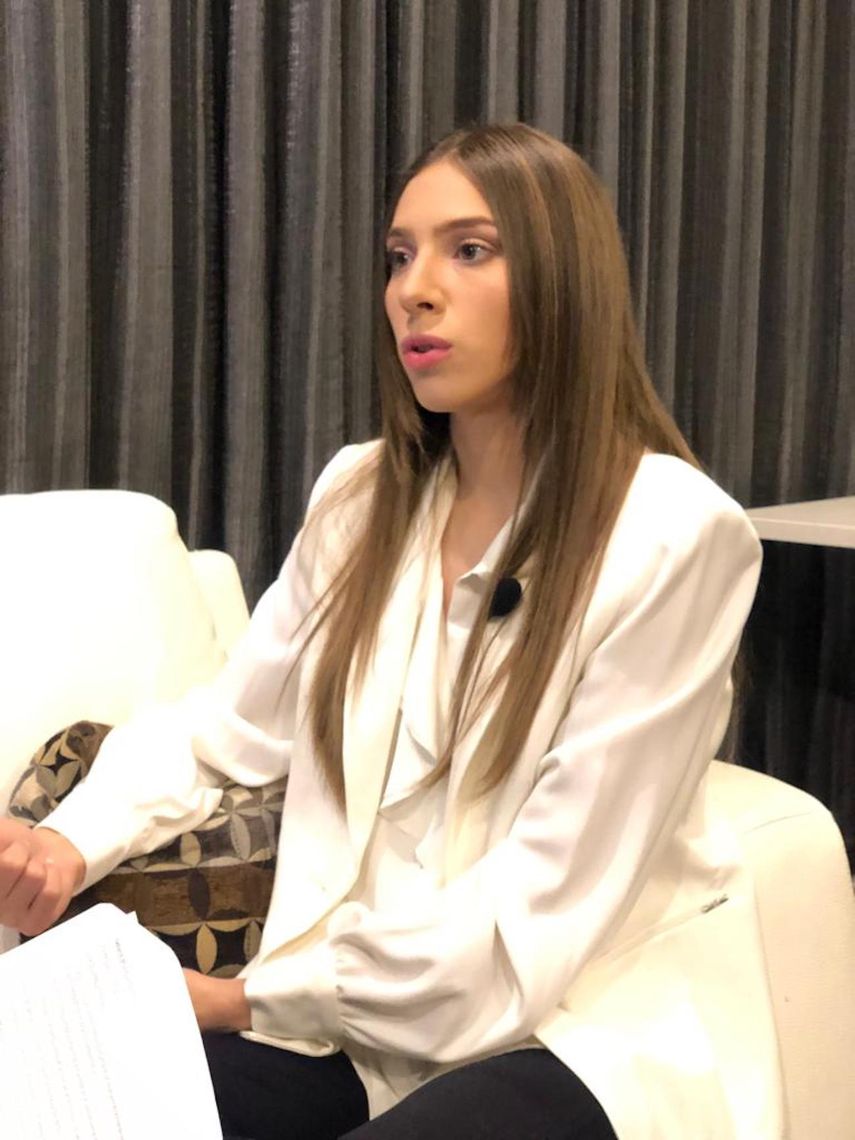 Fabiana Rosales, esposa del presidente encargado de Venezuela, Juan Guaid&oacute;, durante una entrevista en Diario Las Am&eacute;ricas.&nbsp;