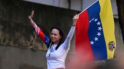 María Corina Machado, líder de la oposición venezolana, en la concentración del 9 de enero de 2025 en Caracas María Corina Machado, líder de la oposición venezolana, en la concentración del 9 de enero de 2025 en Caracas