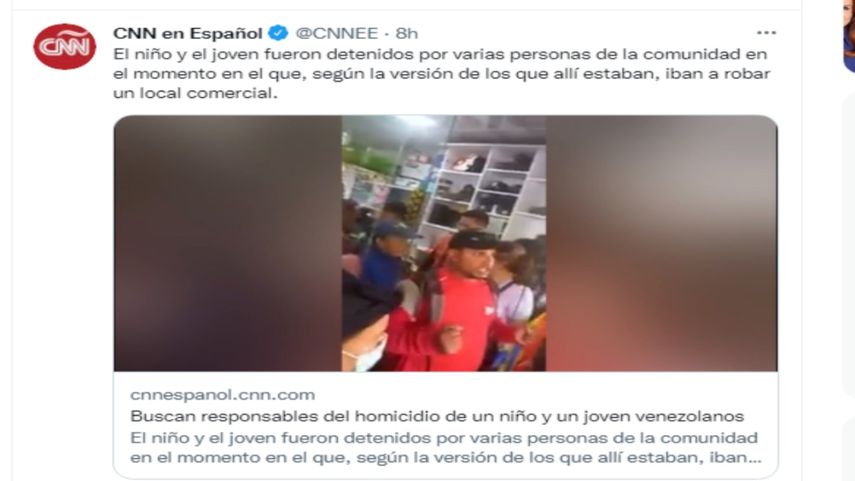 Un niño y un joven venezolanos, de 12 y 18 años de edad, respectivamente, fueron asesinados en el municipio Tibú del departamento Norte de Santander. La Policía ofreció una recompensa de $26.500 a quien aporte información que conduzca a la captura de los responsables.