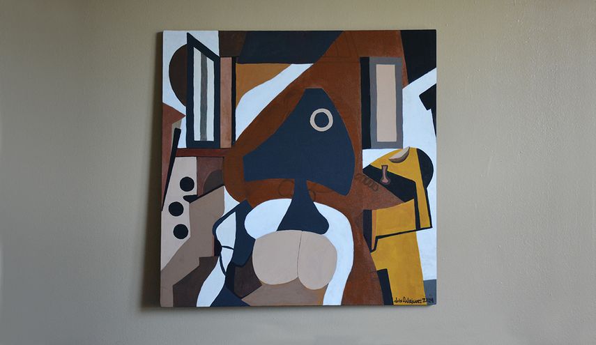 Morena, 2024, acrílico, 32 X 32.
