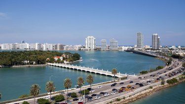 Vista parcial de la ciudad de Miami.