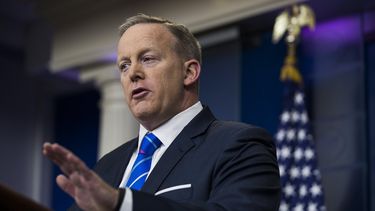 El secretario de Prensa de la Casa Blanca,&nbsp;Sean&nbsp;Spicer, ofrece la rueda de prensa diaria este lunes 27 de febrero de 2017, en Washington, EEUU.