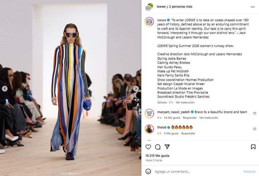 La firma de moda española Loewe.