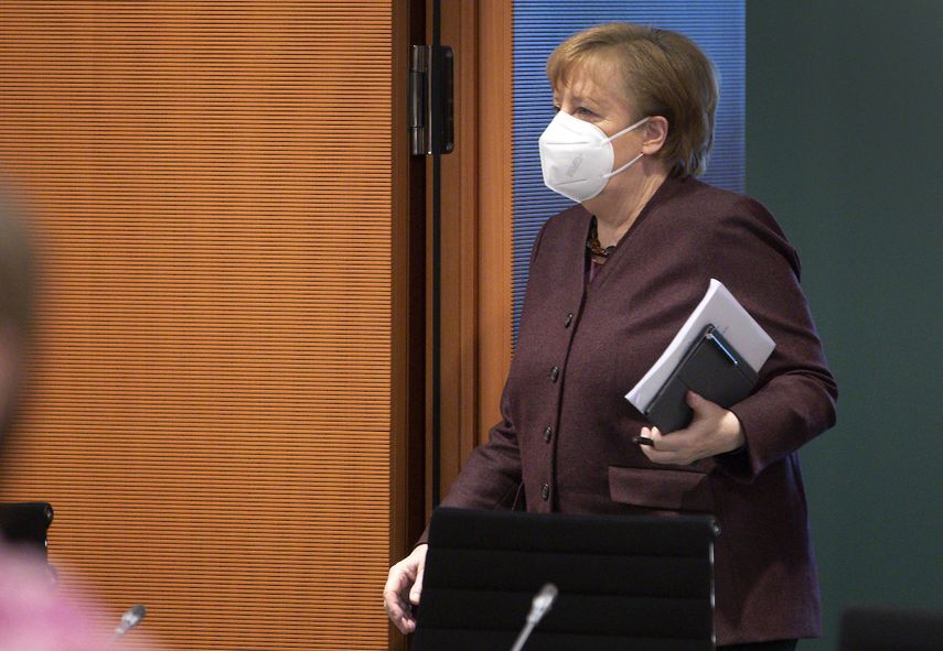 La canciller alemana Angela Merkel en Berlín, el 10 de febrero del 2021.&nbsp;