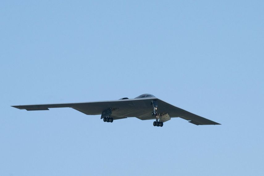Uno de los aviones B2 que participaron en el bombardeo a las instalaciones nucleares subterráneas de Irán.