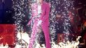Bad Bunny durante su presentación en la 22a entrega anual de los Latin Grammy el 18 de noviembre de 2021 en el MGM Grand Garden Arena en Las Vegas. Bad Bunny durante su presentación en la 22a entrega anual de los Latin Grammy el 18 de noviembre de 2021 en el MGM Grand Garden Arena en Las Vegas.