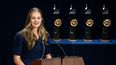 La princesa Asturias, Leonor, pronuncia un discurso durante la ceremonia de entrega del premio Princesa de Asturias 2023 en el teatro Campoamor de Oviedo el 20 de octubre de 2023. La Princesa Leonor, heredera de la corona española, jurará lealtad a la constitución el 31 de octubre.&nbsp;