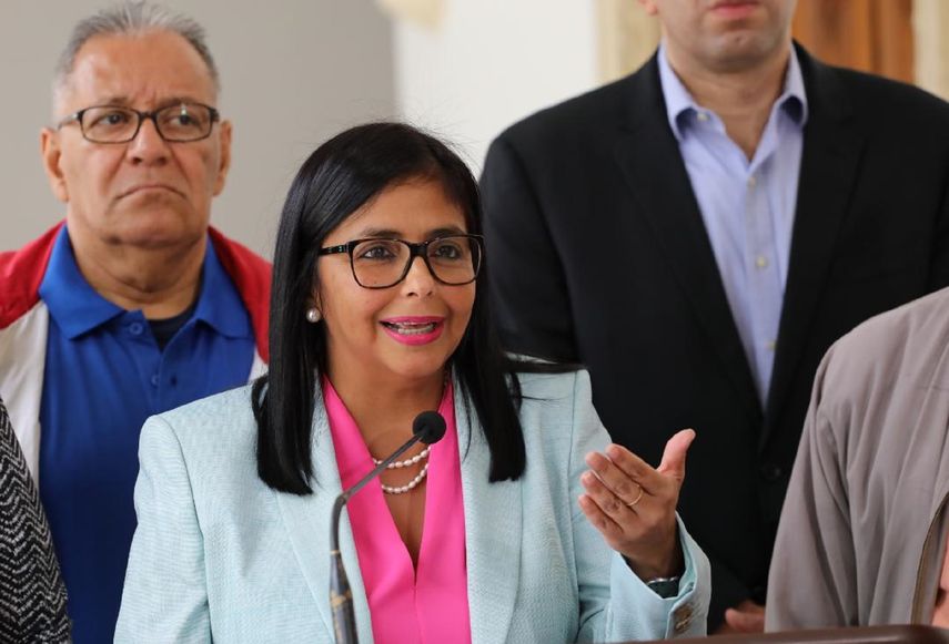 Delcy Rodríguez, vicepresidenta del régimen venezolano.