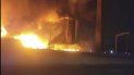 En esta imagen, tomada de un video proporcionado por Mikey B, se muestra un incendio cerca de una planta química, el 14 de enero de 2022 en Passaic, Nueva Jersey. 