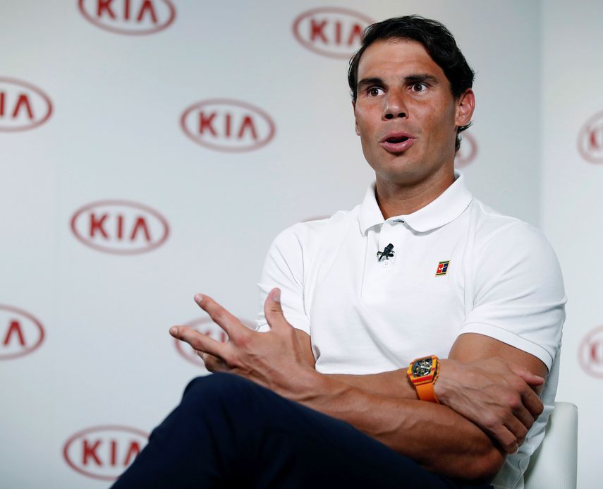 Nadal&nbsp;se mostró contento por las últimas victorias que ha logrado.