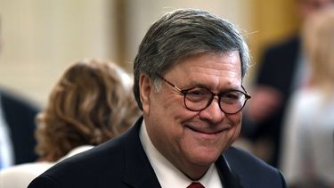 Fotografía de archivo del 1 de abril de 2019 del secretario de Justicia, William Barr, en la Casa Blanca, en Washington.