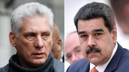 Los gobernantes comunistas de Cuba y Venezuela, Miguel D&iacute;az-Canel y Nicol&aacute;s Maduro, respectivamente.