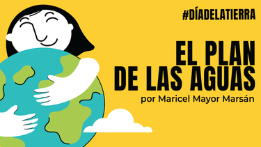 Cartel de la obra teatral El plan de las aguas, de la escritora cubana Maricel Mayor Marsán.