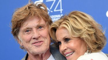 Los actores Robert Redford y Jane Fonda en la presentación &nbsp;de la película Our Souls at Night, en Venecia.&nbsp;